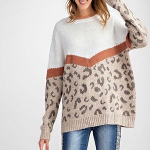 Leopard Knit Sweater